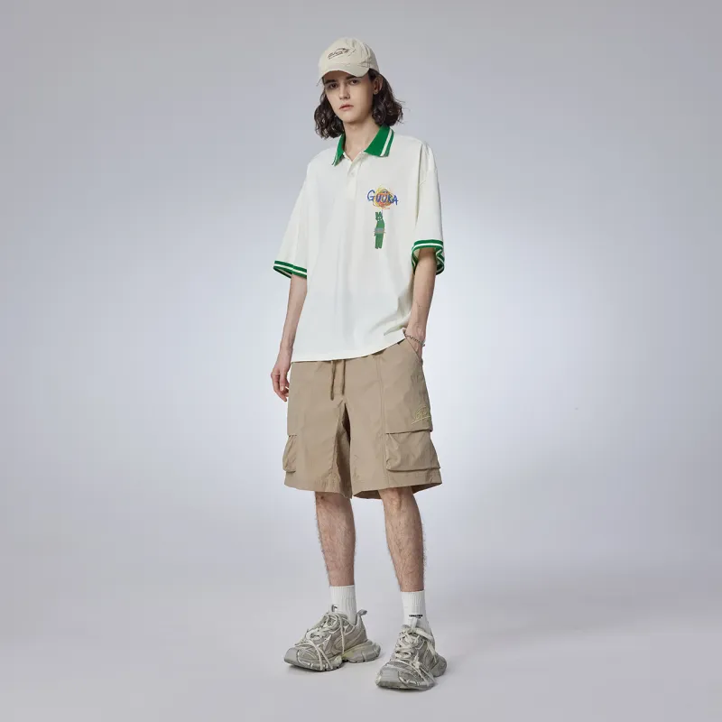 Guuka Polo Shirt Unisex Cream White-3