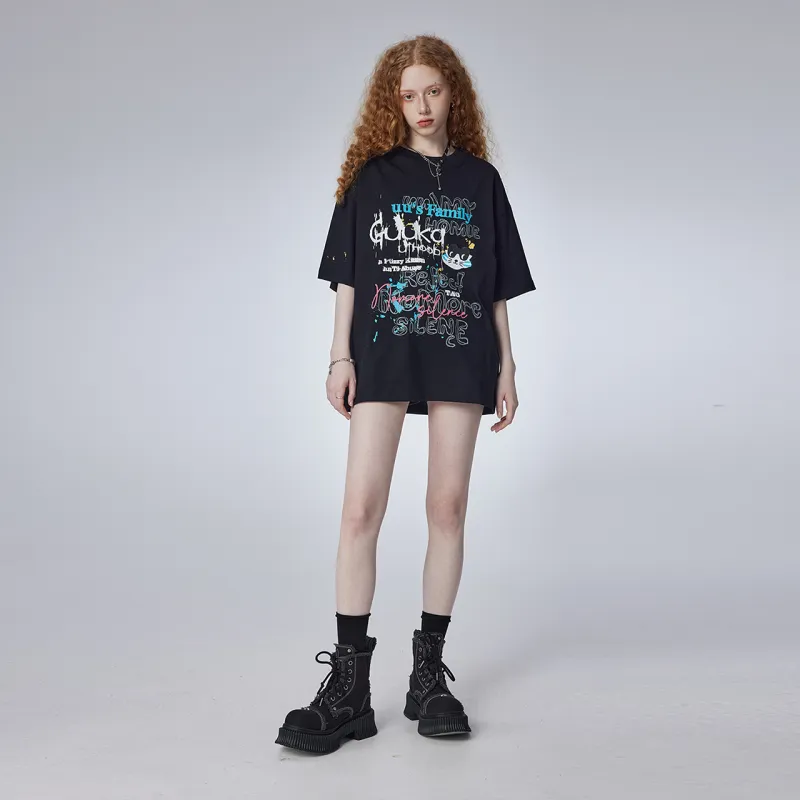 Guuka Short Sleeved T Shirts Unisex Black-2