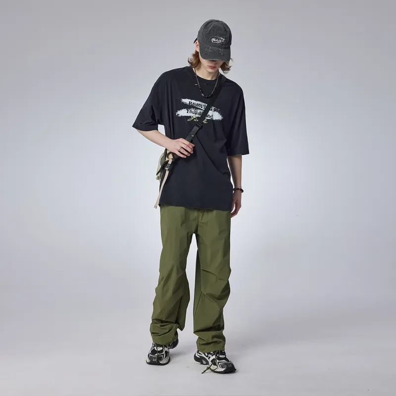 Guuka Short Sleeved T Shirts Men's Black-3