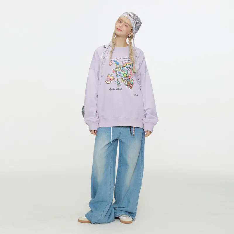 Guuka Sweatshirt Unisex Light Purple-3