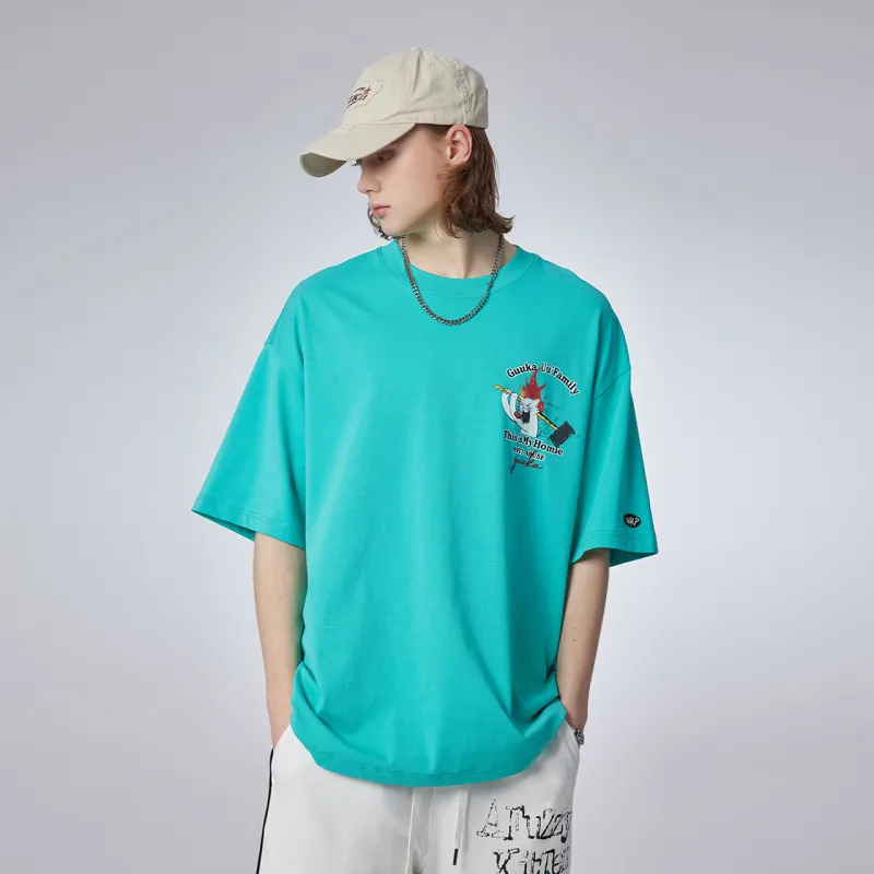 Guuka Short Sleeved T Shirts Men's Light Green-4