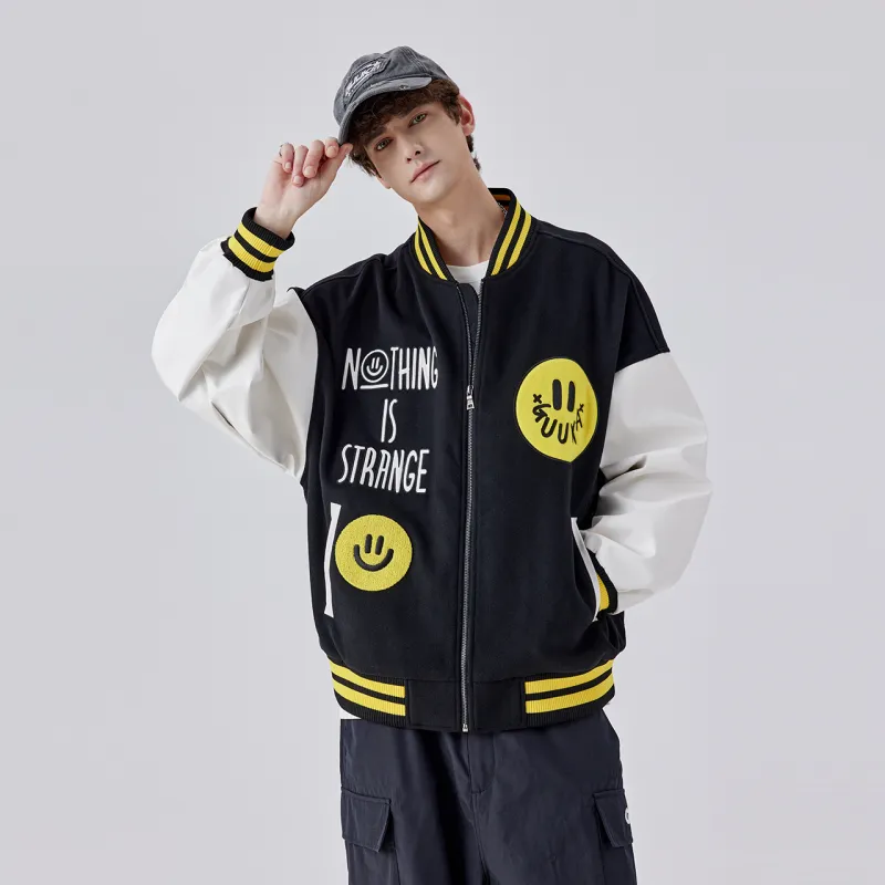 Guuka Baseball Jacket Men's Black-6