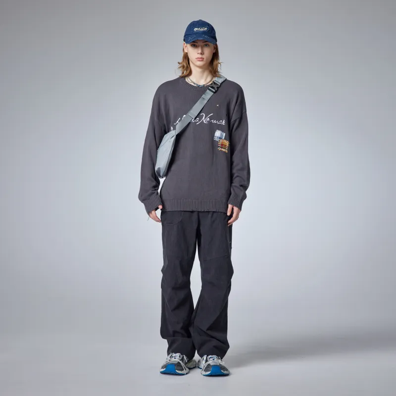 Guuka Sweaters Unisex Dark Gray-4