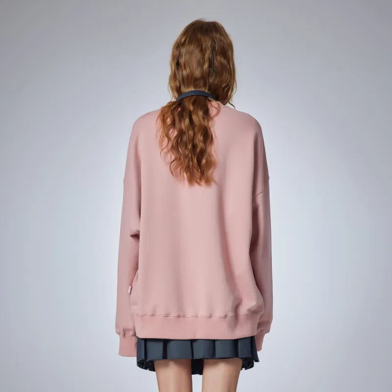 Guuka Hook and Loop Loose Fit Sweatshirt With Drop Shoulder Unisex-15