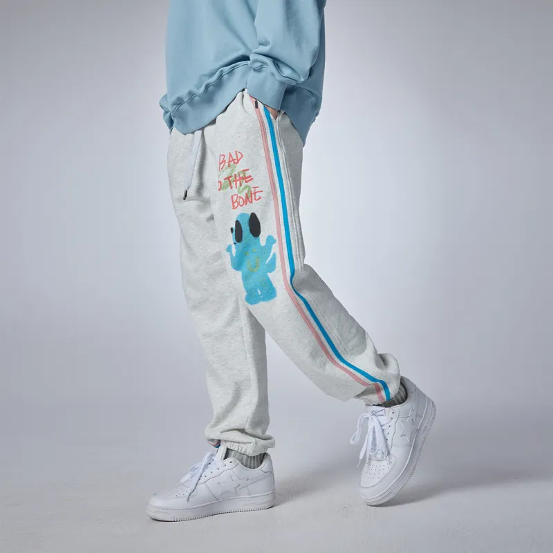 Guuka Casual Pants Men's Floral Apricot-2