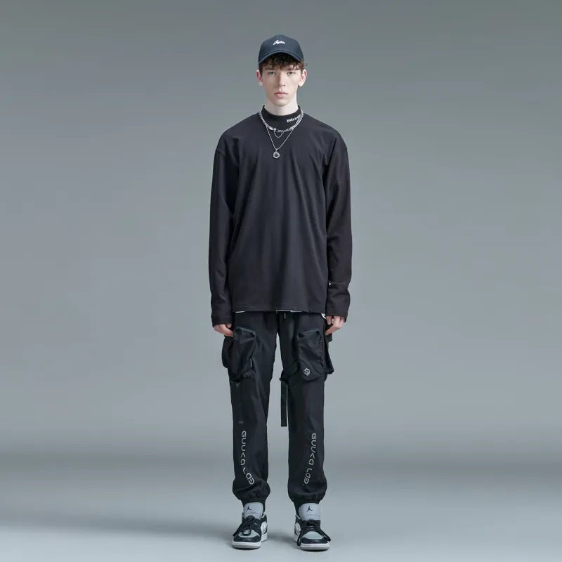 Guuka Long Sleeved T Shirt Men's Black-3