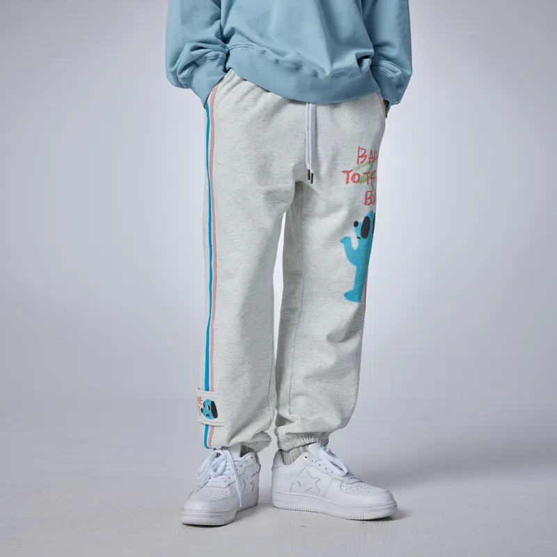 Guuka Casual Pants Men's Floral Apricot-5