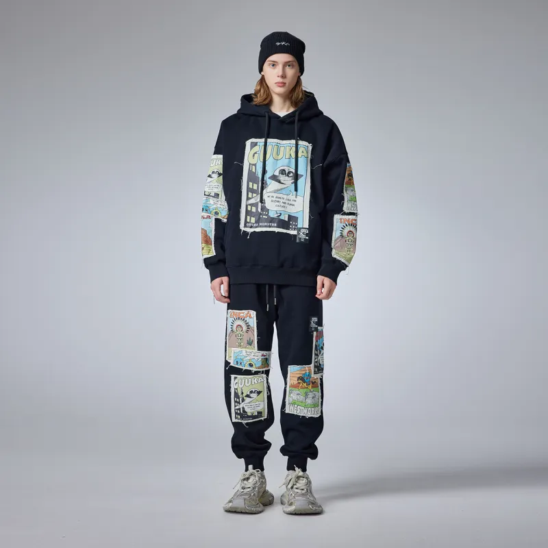 Guuka Casual Pants Unisex Black-4