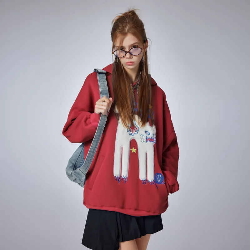 Guuka Sweatshirts Unisex Red-5