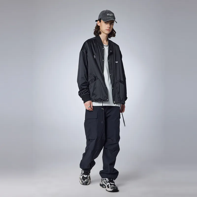 Guuka Baseball Jacket Unisex Black-3