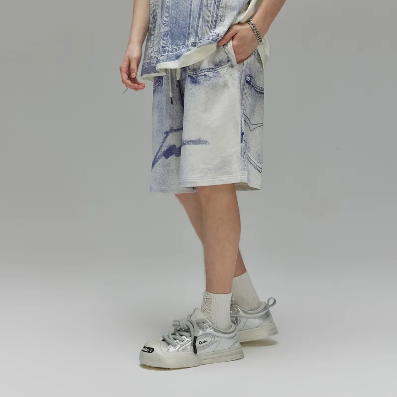 Guuka Casual Shorts Men's Denim Blue-7