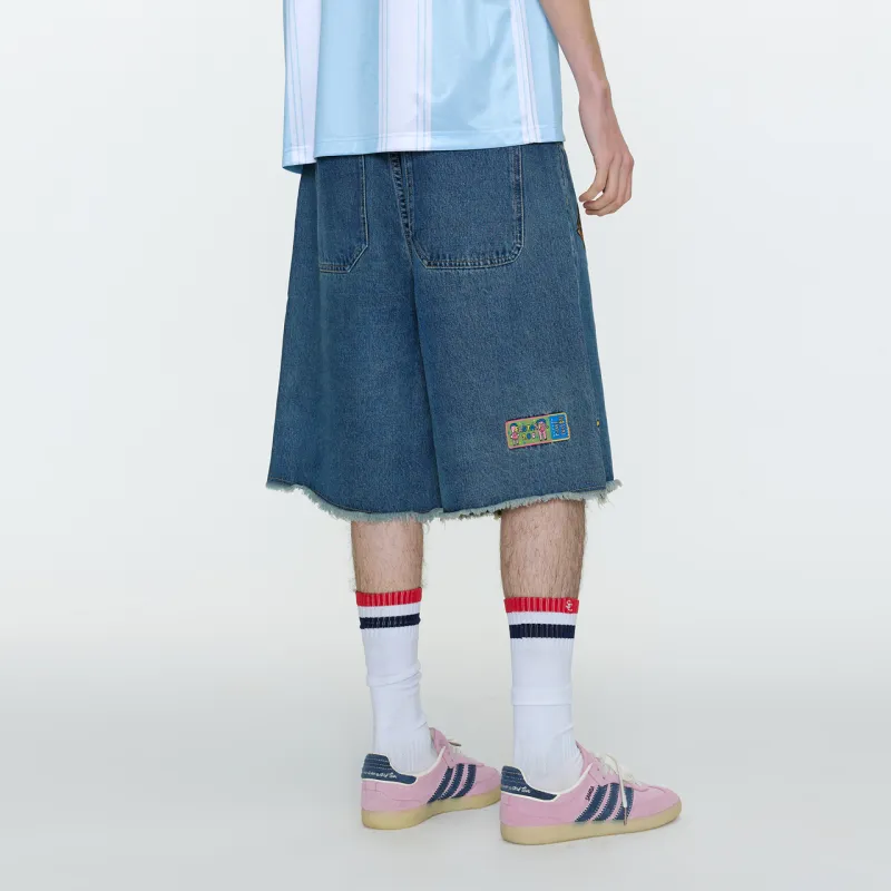 Guuka Denim Shorts Men Blue-3