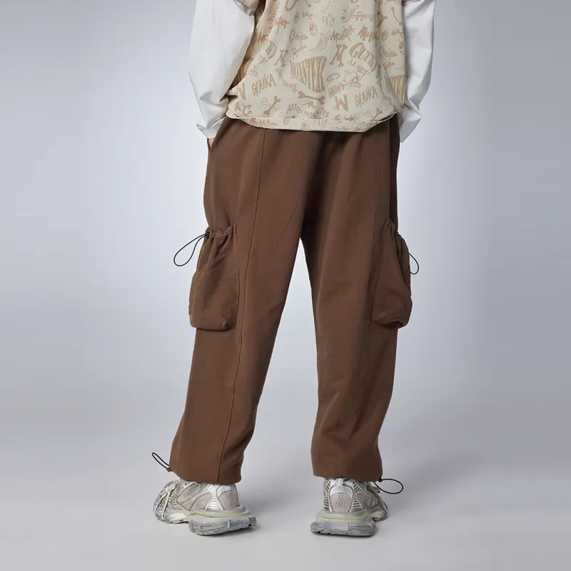 Guuka Long Casual Pants Men's Dark Coffee-2