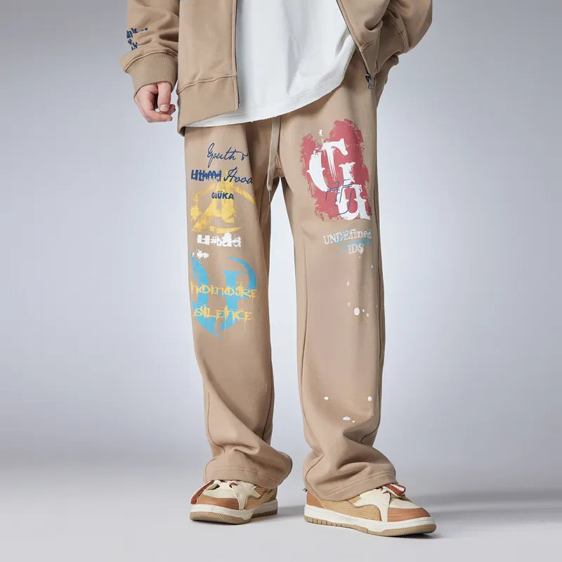 Guuka Casual Pants Men Khaki-2