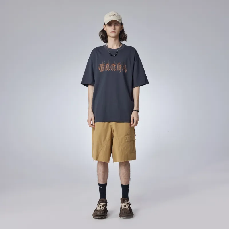 Guuka Short Sleeved T Shirts Men's Dark Gray-2