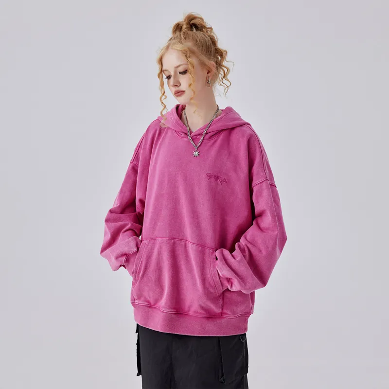 Guuka Sweatshirts Unisex Rose Red-4