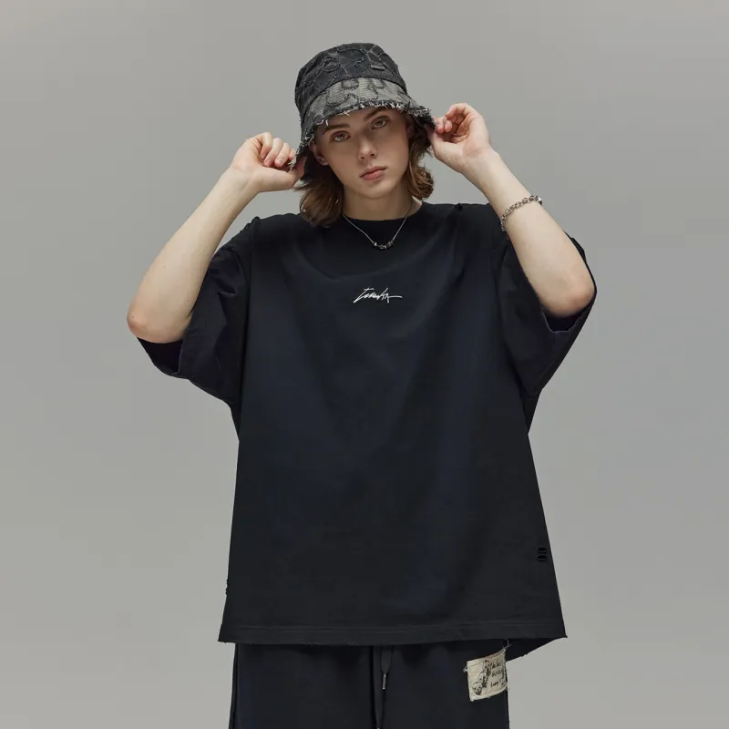 Guuka Short Sleeved T Shirts Men's Black-7