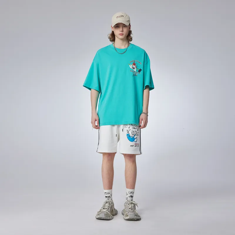 Guuka Short Sleeved T Shirts Men's Light Green-2