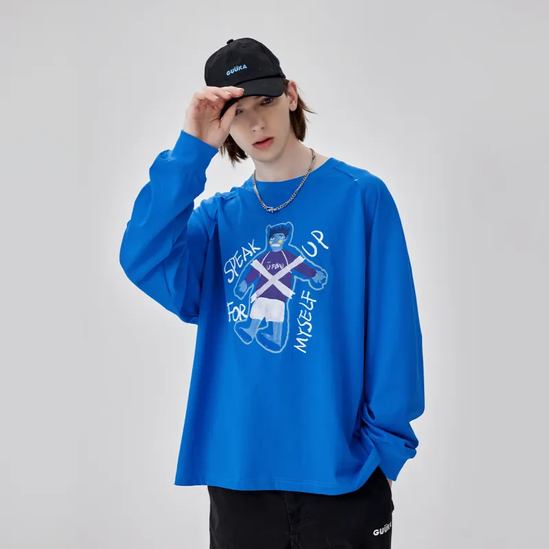 Guuka T Shirts Men Sapphire Blue-7