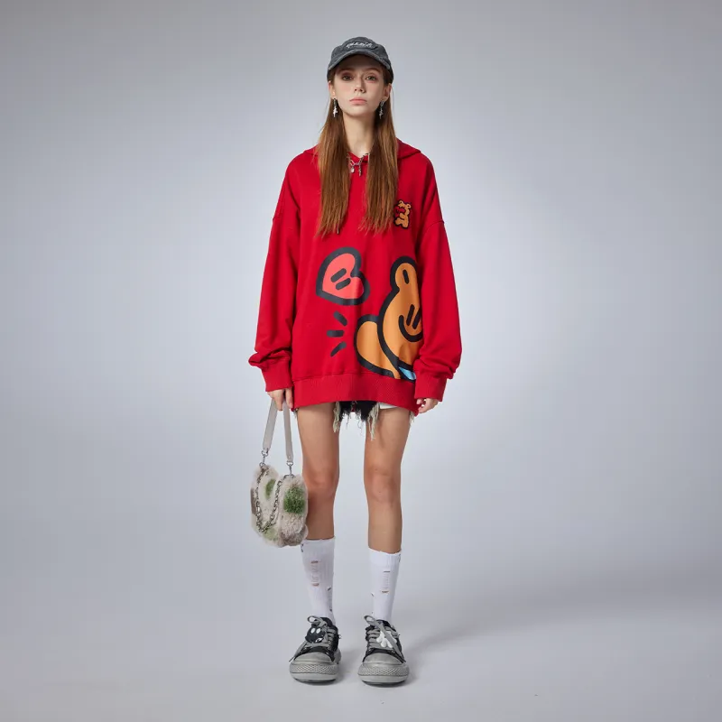 Guuka Bear Embroidered Hoodie Unisex-36