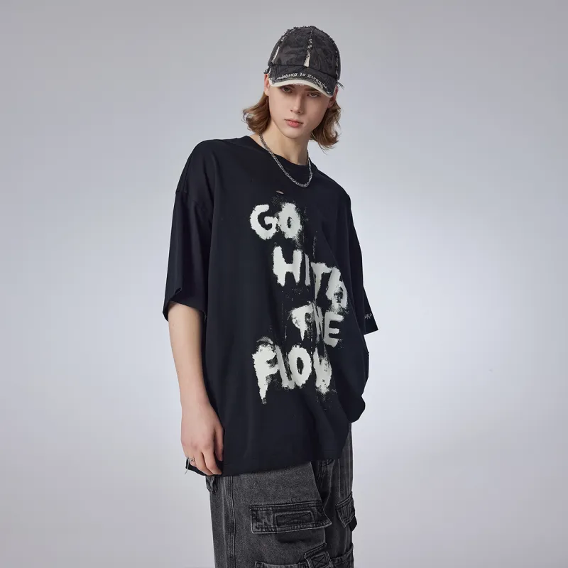 Guuka Short Sleeved T Shirts Men's Black-4