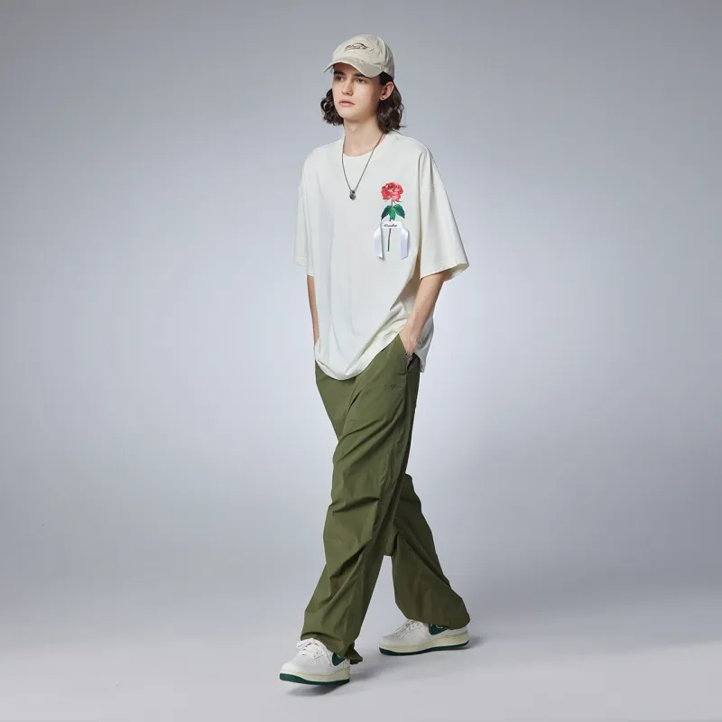 Guuka Short Sleeved T Shirts Unisex Cream White-4