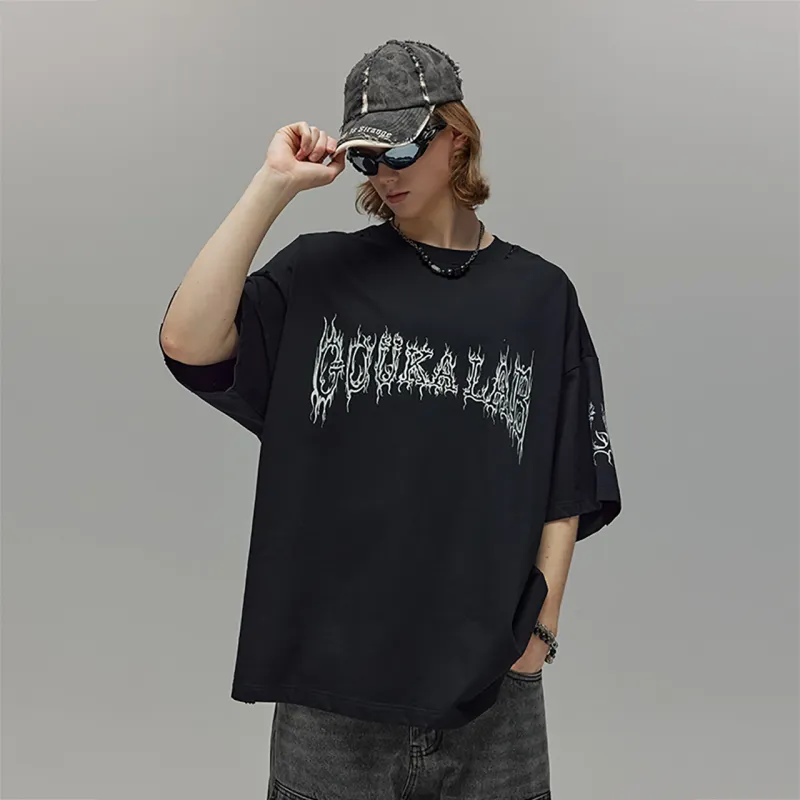 Guuka Short Sleeved T Shirts Unisex Black-4