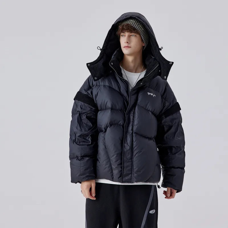 Guuka Down Jacket Coat Men's Black-4