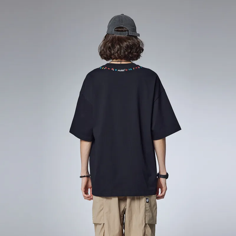 Guuka x AGAHO Short Sleeved T Shirts Men's Black-7