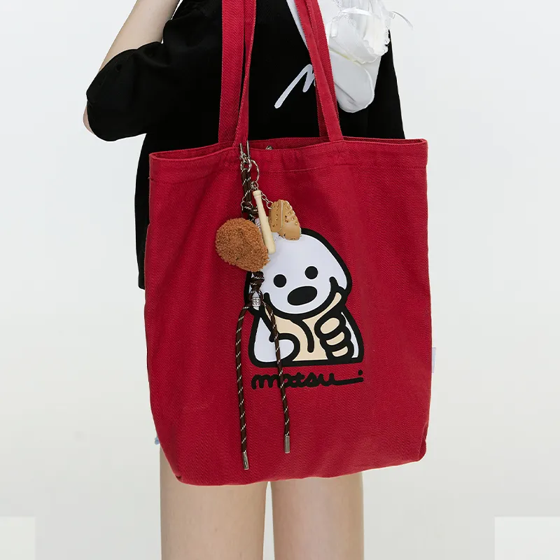 Guuka X Matsui Collaboration Collection Cotton Canvas Bag, Shoulder Bag Regular Unisex Multicolor-6