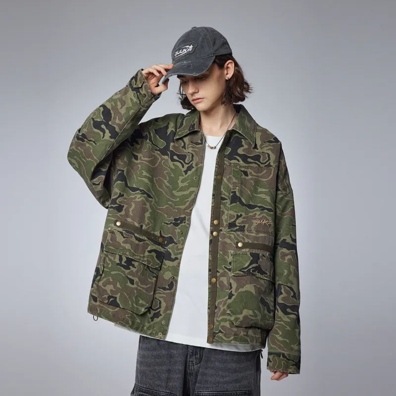 Guuka Jackets Coats Men's Khaki-12