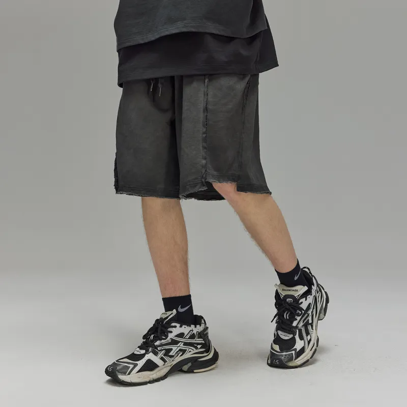 Guuka Minimalist Style Sports Casual Knee Length Pants Men's Gray-7