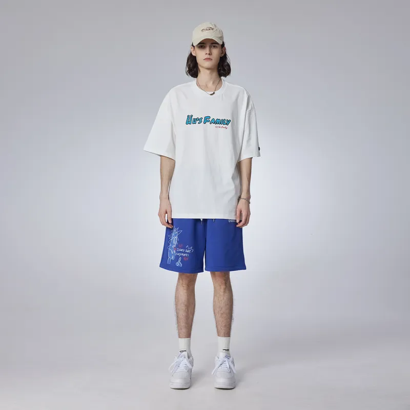 Guuka Casual Shorts Men Blue Purple-2