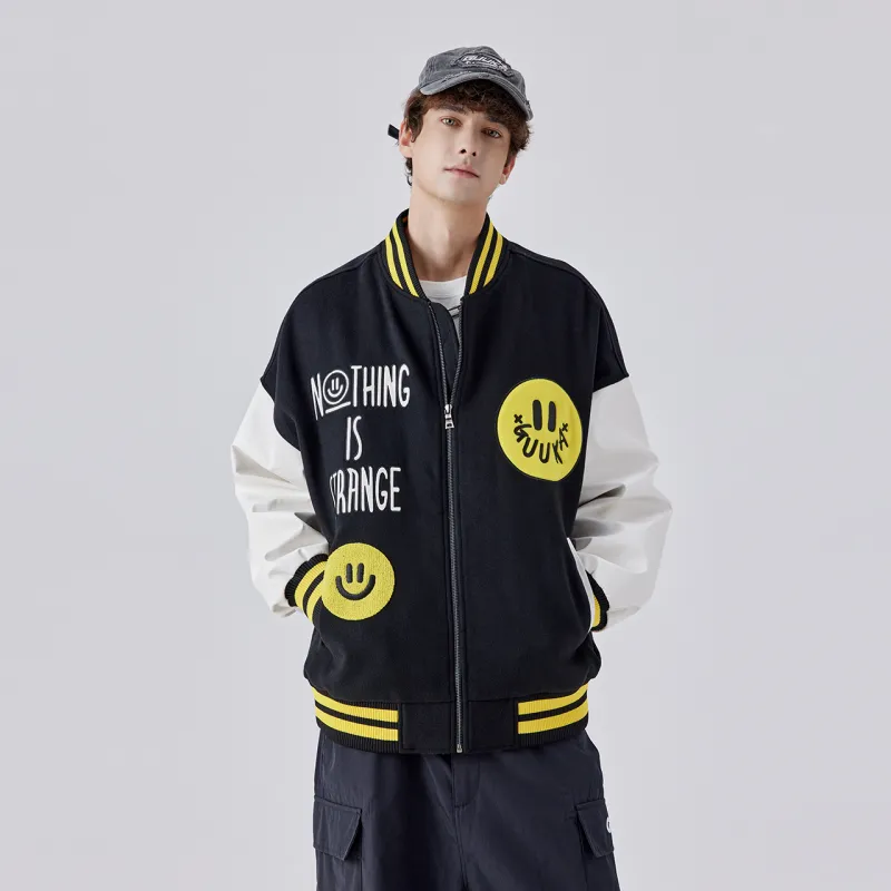 Guuka Baseball Jacket Men's Black-7