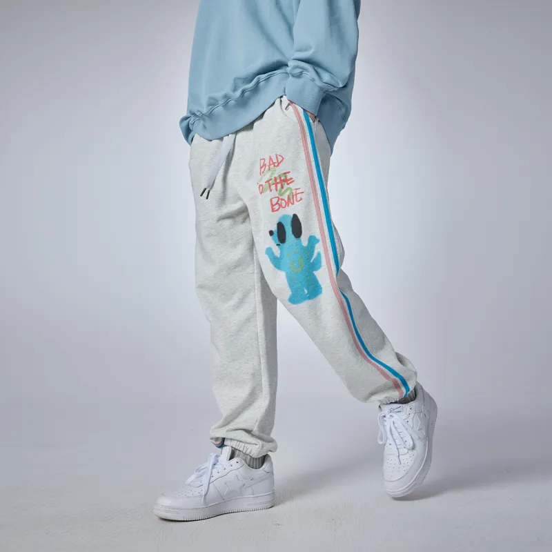 Guuka Casual Pants Men's Floral Apricot-4