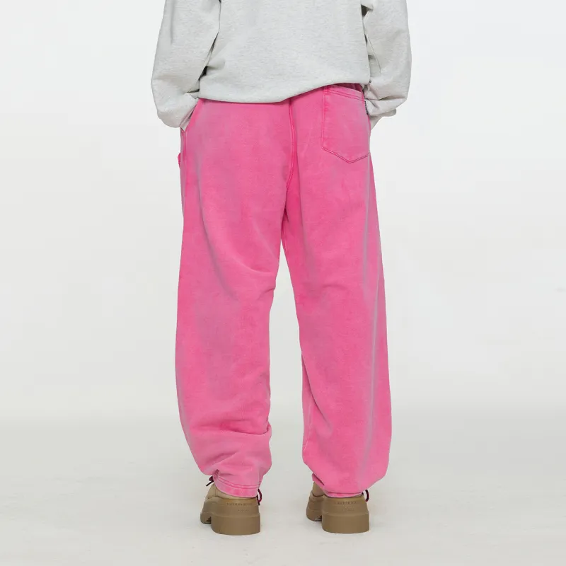 Guuka Casual Pants Unisex Rose Red-3