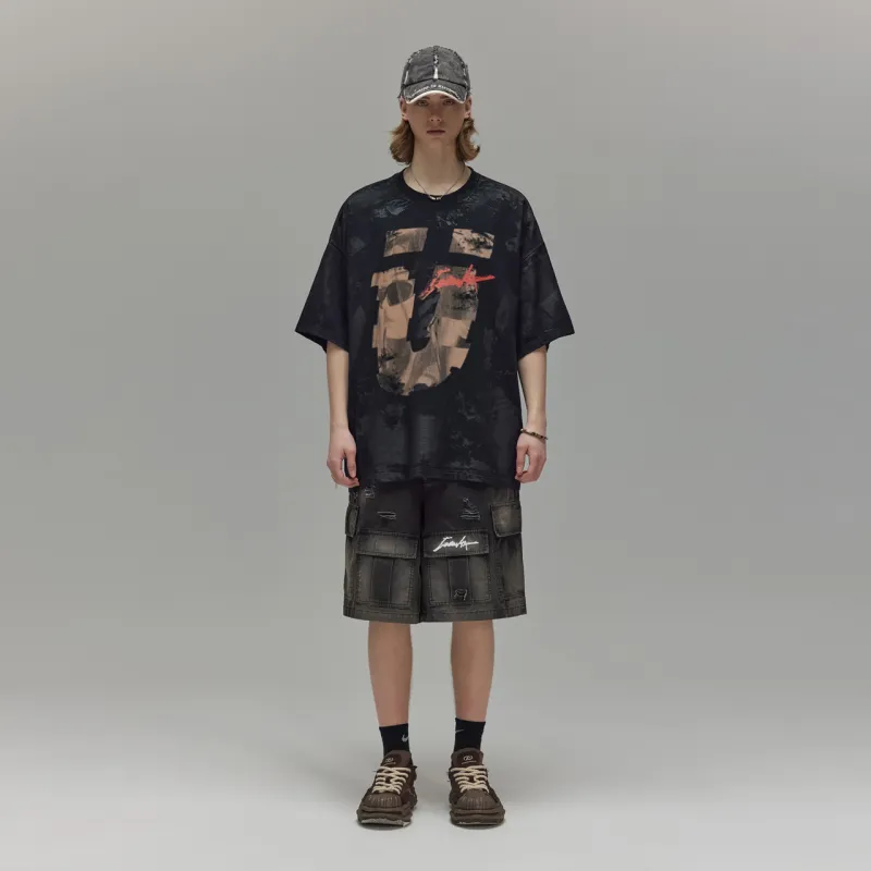 Guuka Short Sleeved T Shirts Men's Black-2