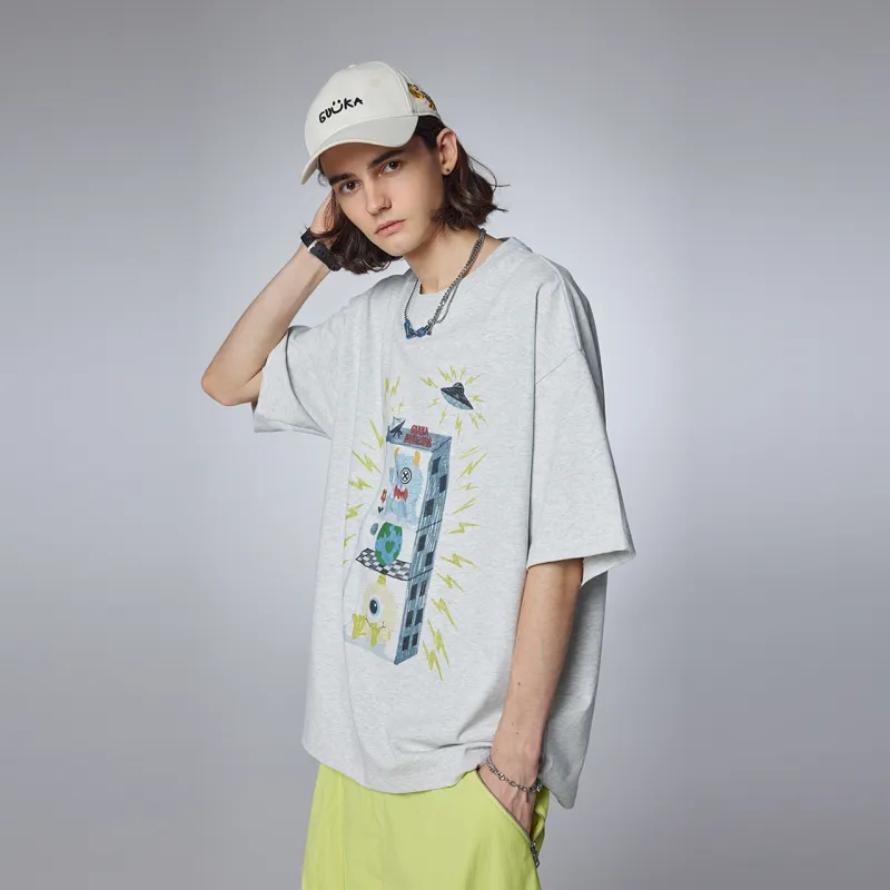 Guuka Short Sleeved T Shirts Men's Light Heather Gray-4