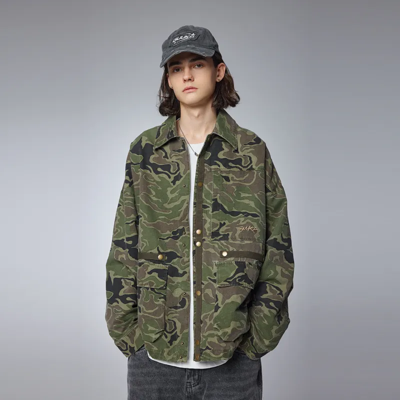 Guuka Jackets Coats Men's Khaki-13