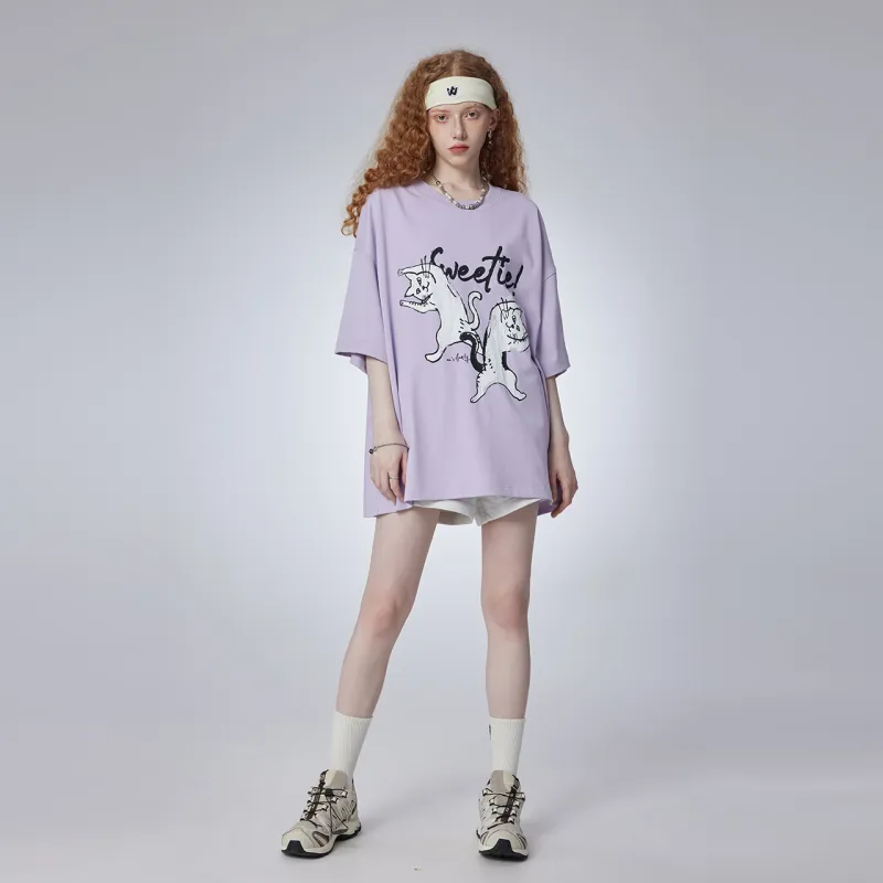 Guuka Short Sleeved T Shirts Unisex Dark Purple-2