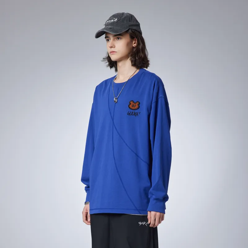 Guuka Long Sleeved T Shirt Unisex Purple Blue-6