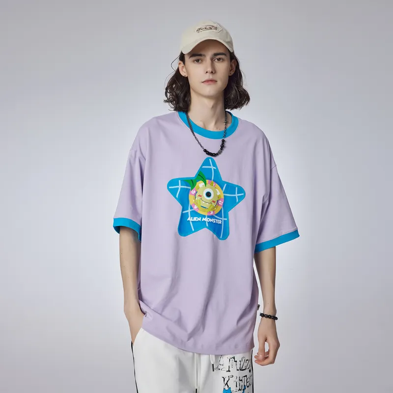Guuka Short Sleeved T Shirts Unisex Light Purple-5