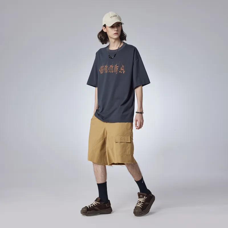 Guuka Short Sleeved T Shirts Men's Dark Gray-3