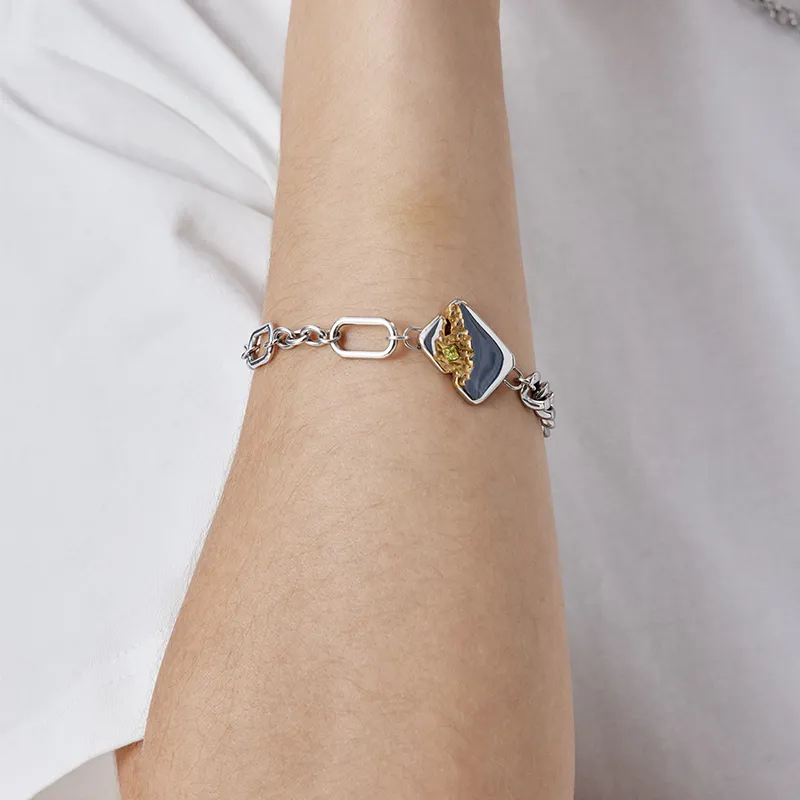 Guuka Stainless Steel Bracelets Unisex Silver-2
