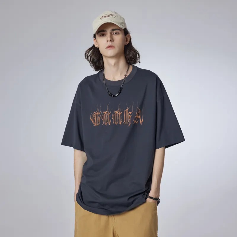 Guuka Short Sleeved T Shirts Men's Dark Gray-4