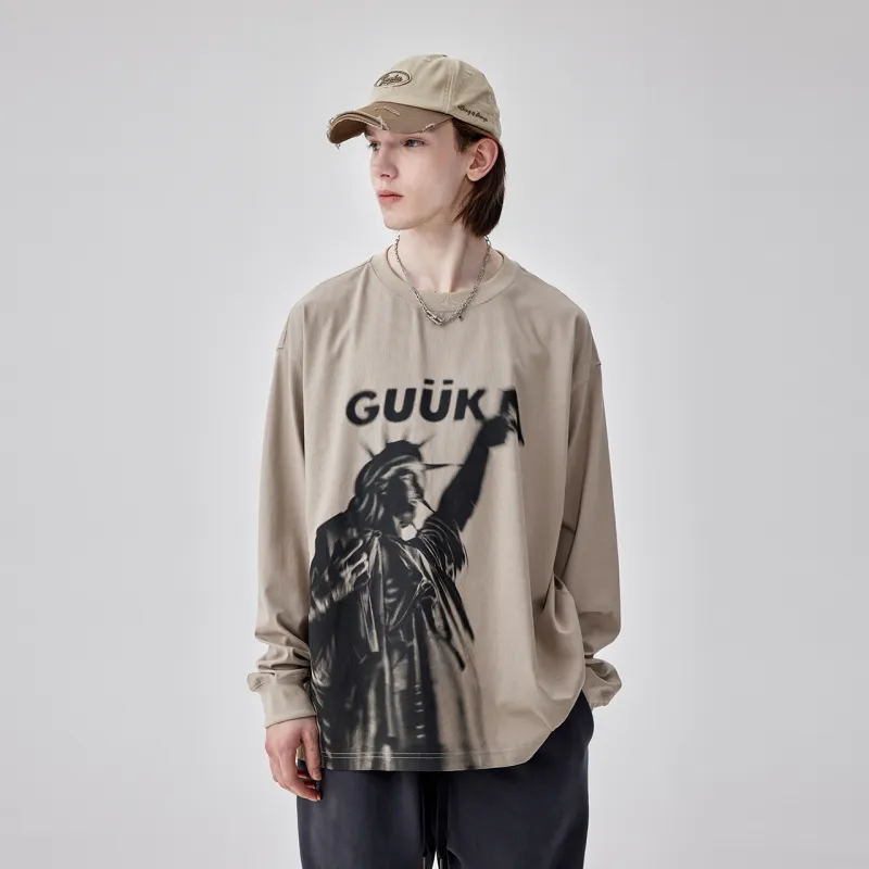 Guuka T Shirts Unisex 2 Pack Light Apricot+Dark Gray-2