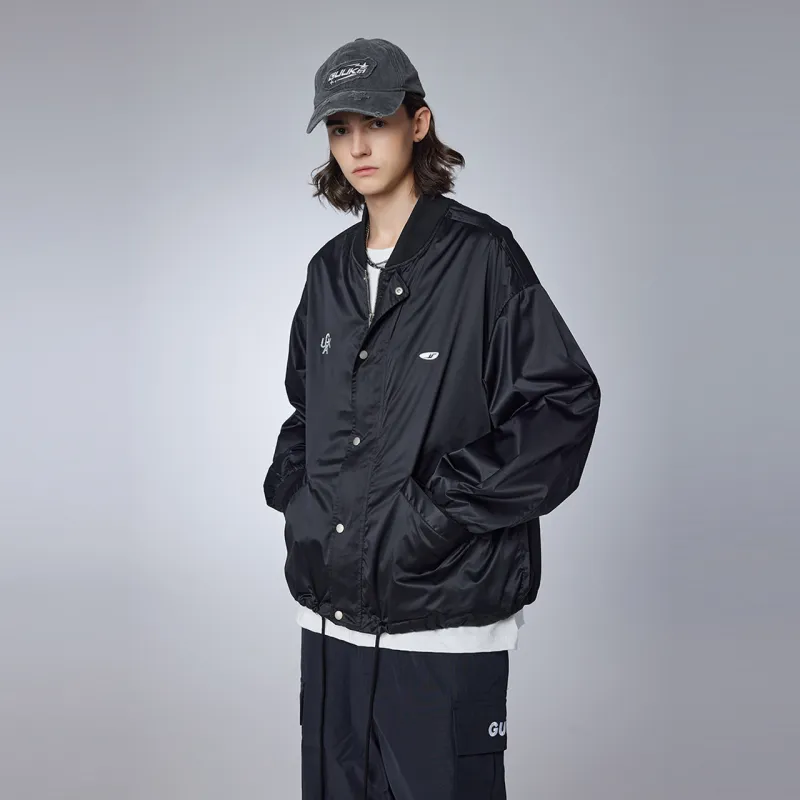 Guuka Baseball Jacket Unisex Black-8