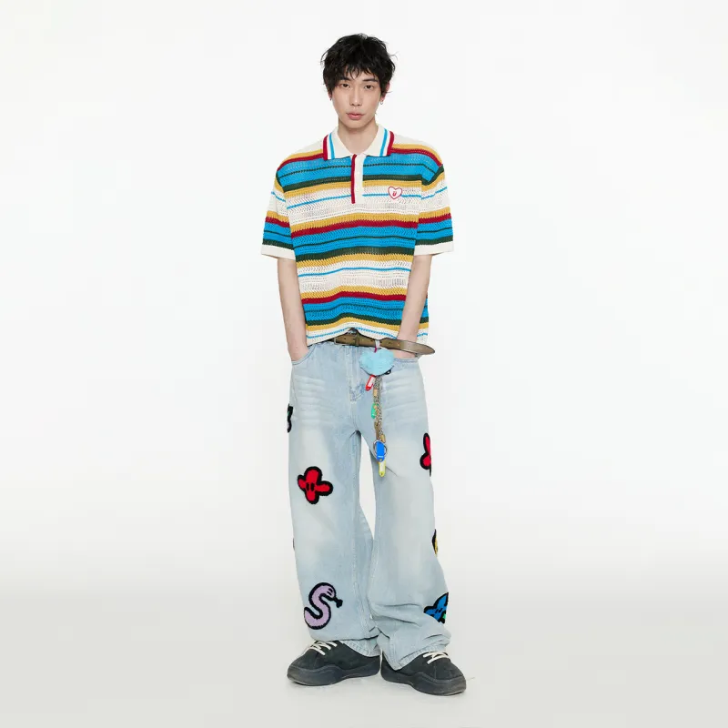 Guuka Polo Shirt Unisex Colorful Blue-3