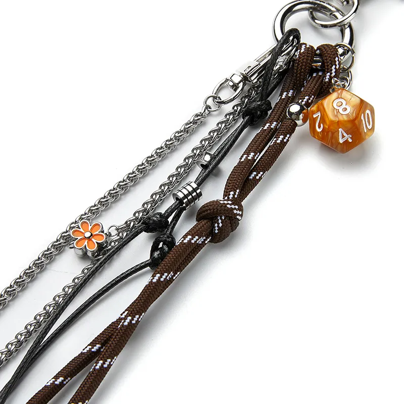 Guuka Nylon Acrylic Zinc Alloy Keychains Unisex Uniform Color-3