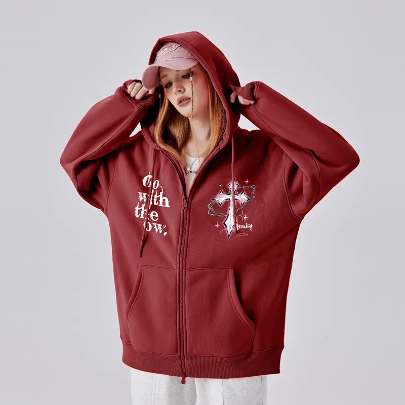 Guuka Sweatshirts Unisex 2 Pack Dark Red-2